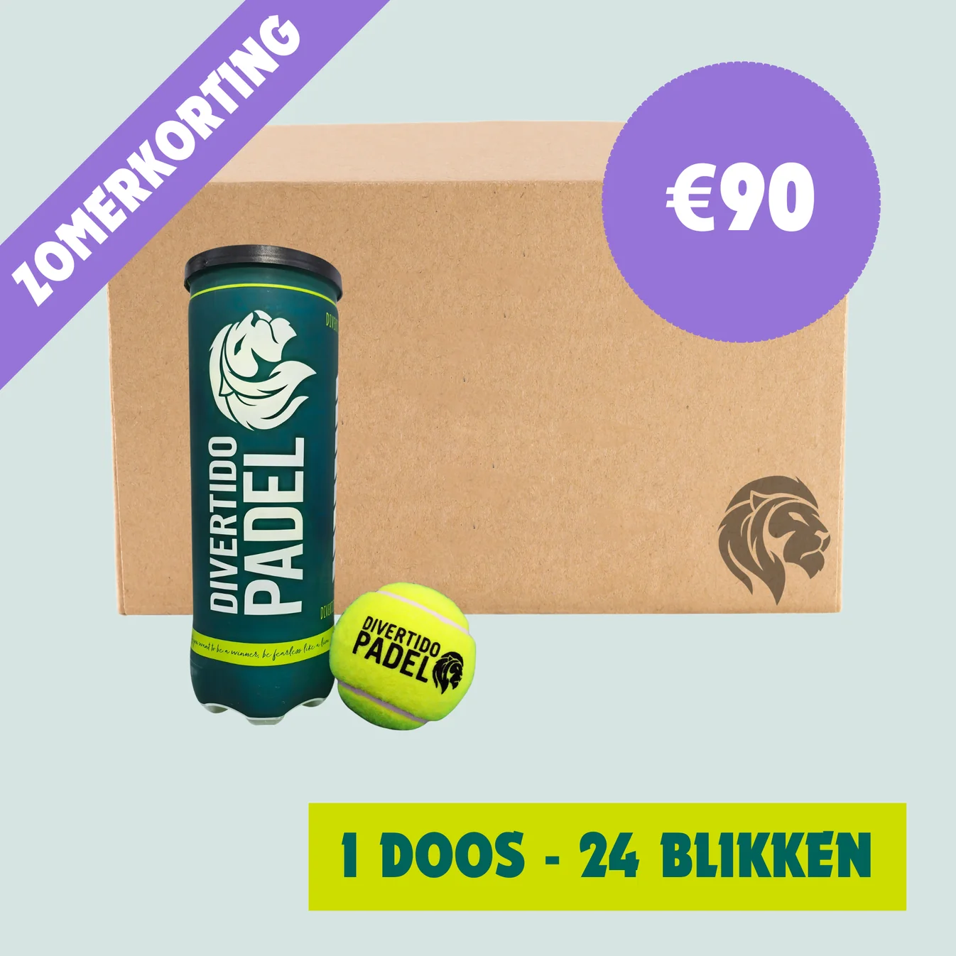 Padelballen - doos (24 blikken à 3 stuks)